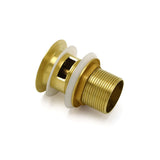 Shower Heads & Screens: Brushed Gold 32mm Pop Up Push Waste Plug With Overflow Basin Sink Drain Outlet