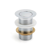 Shower Heads & Screens: Silver 32mm Pop Up Push Brass Plug Without Overflow Basin Drain Waste Watermark