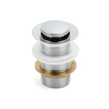 Shower Heads & Screens: Silver 32mm Pop Up Push Brass Plug Without Overflow Basin Drain Waste Watermark