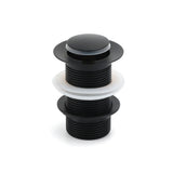 Shower Heads & Screens: Matt Black Watermark 32mm Pop Up Push Brass Waste Plug No Overflow Basin Drain