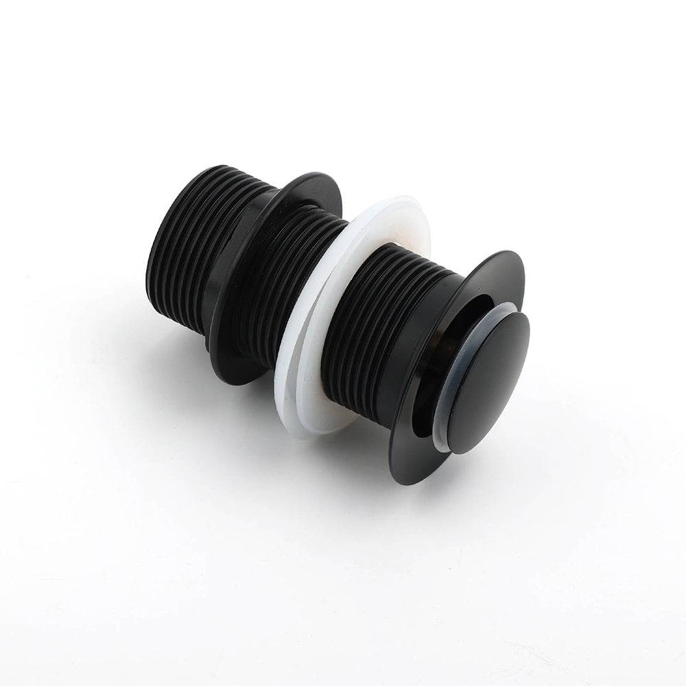 Matt Black Watermark 32mm Pop Up Push Brass Waste Plug No Overflow Basin Drain