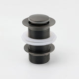 Gun Metal Brass 32mm Push Pop Up Plug Non-Overflow Basin Sink Drain Outlet Waste