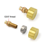 Shower Heads & Screens: Brushed Gold 1/4 Turn Round Knob Hot Cold Tap Wall Set For Shower Vanity Spout