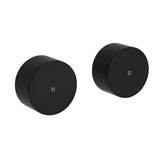 Shower Heads & Screens: Matt Black Round 1/4 Turn Twin Shower Taps Hot Cold Wall Set Bath Vanity Mixer