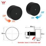 Shower Heads & Screens: Matt Black Round 1/4 Turn Twin Shower Taps Hot Cold Wall Set Bath Vanity Mixer