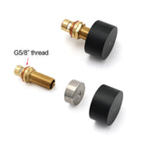 Shower Heads & Screens: Matt Black Round 1/4 Turn Twin Shower Taps Hot Cold Wall Set Bath Vanity Mixer