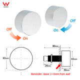 Shower Heads & Screens: Polished Chrome Round 1/4 Turn Twin Shower Taps Set Hot Cold Water Switch Mixer