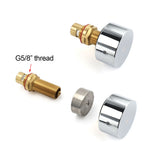 Shower Heads & Screens: Polished Chrome Round 1/4 Turn Twin Shower Taps Set Hot Cold Water Switch Mixer