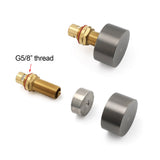 Shower Heads & Screens: Gun Metal Grey 1/4 Turn Round Hot Cold Tap Wall Set Shower Vanity Spout Switch