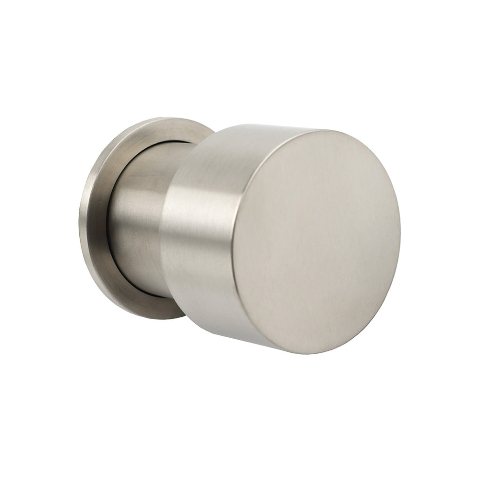 Shower Heads & Screens: Brushed Nickel Bath Shower Mixer Round 1/4 Knob Hot Cold Tap Cartridge Spindle
