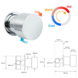 Shower Heads & Screens: Watermark Chrome 1/4 Turn Switch Hot Cold Water Mixer Bathroom Shower Tap Valve