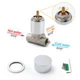 Shower Heads & Screens: Watermark Chrome 1/4 Turn Switch Hot Cold Water Mixer Bathroom Shower Tap Valve