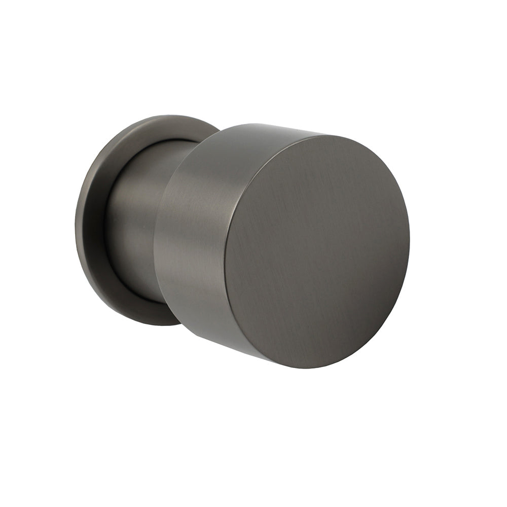 Shower Heads & Screens: Gun Metal Round 1/4 Knob Handle Wall Mounted Shower Hot Cold Water Mixer Tap Kit