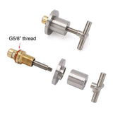 Shower Heads & Screens: Brushed Nickel 1/4 Turn Twin Shower Taps Set Hot Cold Water Control Vanity Mixer