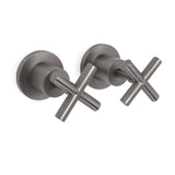 Shower Heads & Screens: Gun Metal Shower 1/4 Turn Twin Taps Pair Bath Spout Hot Cold Water Mixer Valve