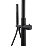 WELS Matte Black 316SUS Dual Shower Set Outdoor Bath System Rainfall 10" Head