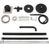 WELS Matte Black 316SUS Dual Shower Set Outdoor Bath System Rainfall 10" Head
