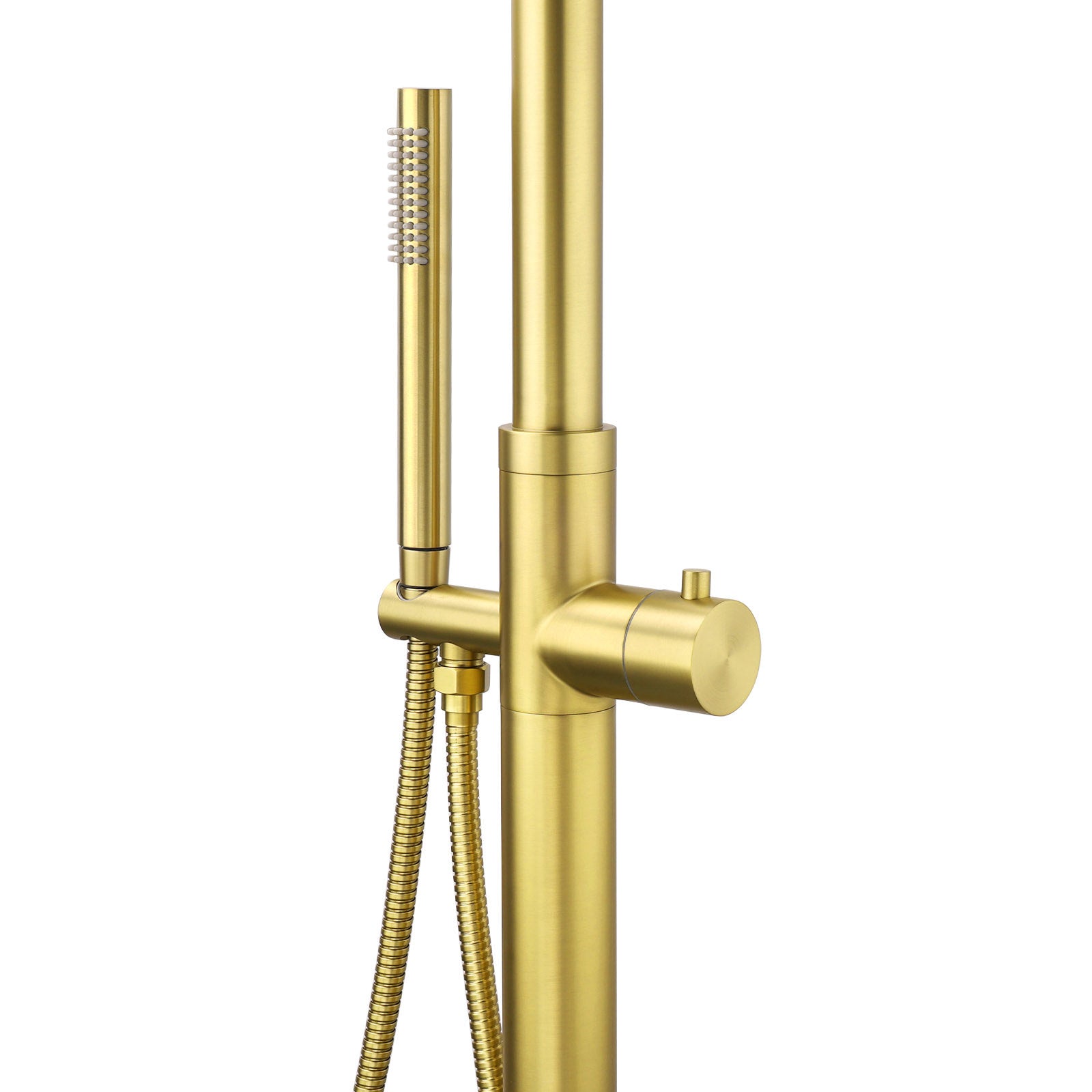 WELS Brushed Gold Twin Shower Handset Combo Set Outdoor Washing 10" Head 316 SUS