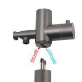316 SUS WELS Gun Metal Twin Shower Handset Combo Outdoor Bath Rainfall 10" Head