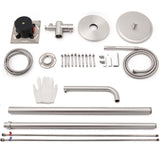 Watermark Brushed Nickel Dual Shower Handset Combo Outdoor Round 10" Head 316SUS