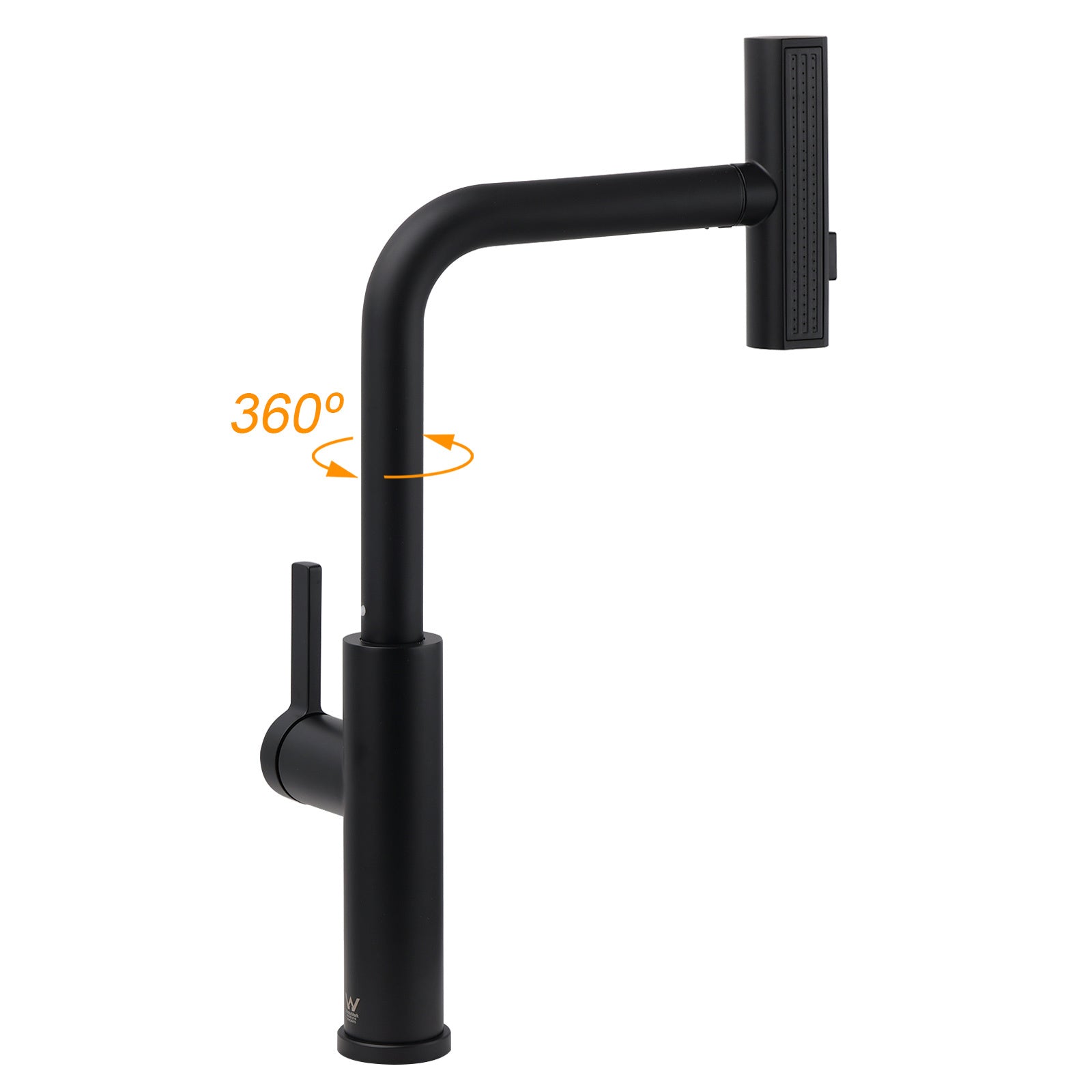 WELS Matte Black 3-Mode Spray Pull Out Kitchen Mixer Sink Laundry Faucet Tapware