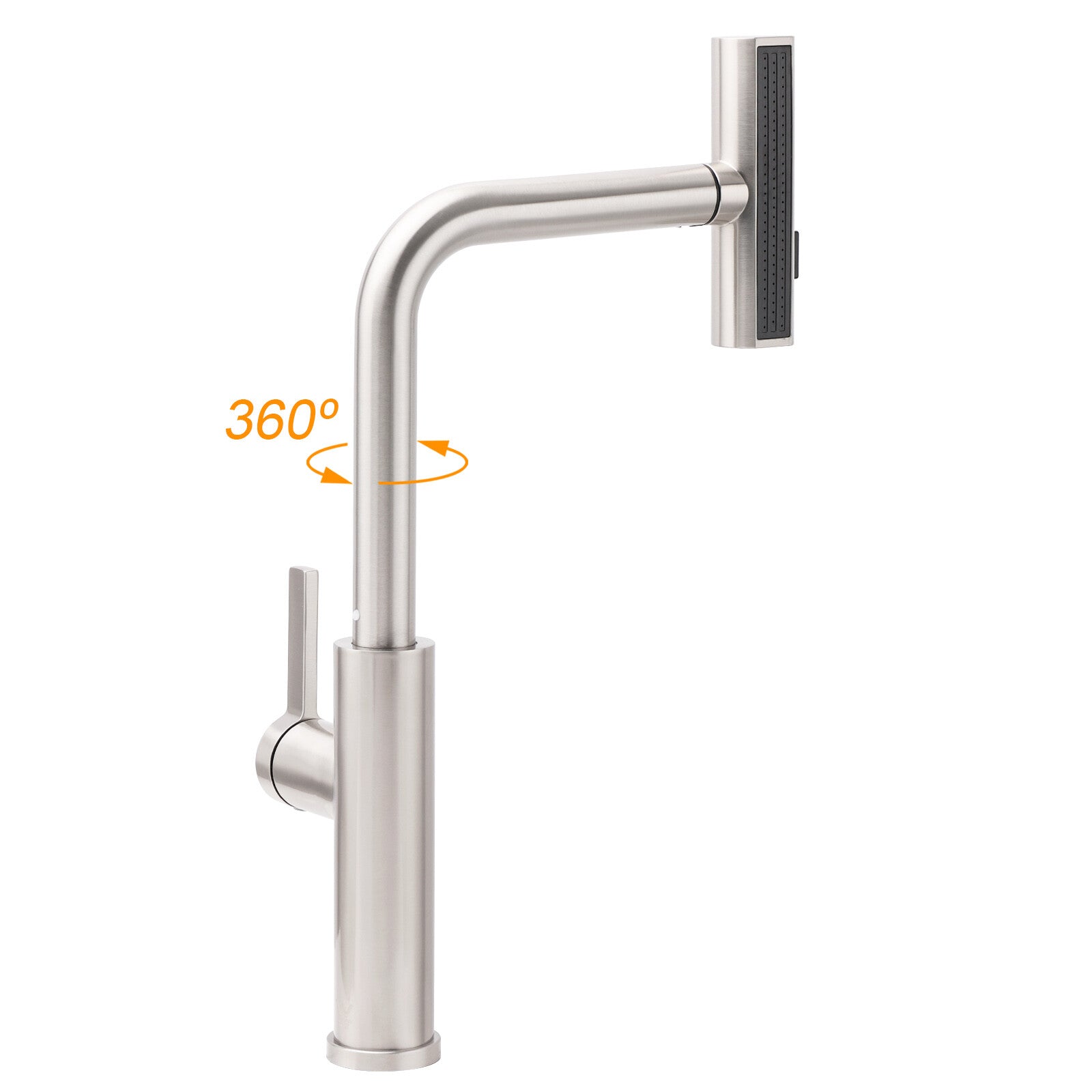 Brushed Nickel 3-Mode Kitchen Mixer Pull Out Down Sink Laundry Faucet Tap WELS
