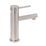 Brushed Nickel Basic Round Bathroom Basin Mixer Laundry Vanity Sink Faucet Tap