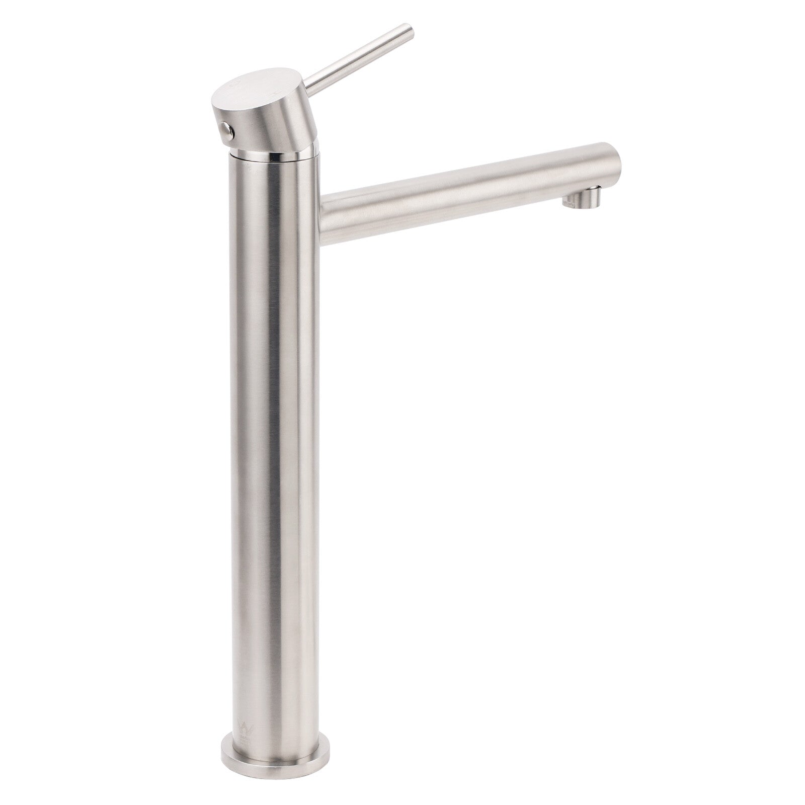 Brushed Nickel Classic Round Bathroom Basin Straight Spout Mixer Sink Faucet Tap