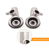 Brushed Nickel 1/4 Turn Twin Washing Machine Tap Set Wall Mounted Hot Cold Valve