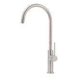 Brushed Nickel 435mm Tall Slim Round Kitchen Laundry Sink Mixer Faucet Tap Spout