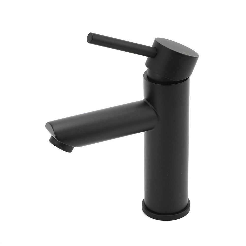 Shower Heads & Screens: WELS Black 7.5L/min Kitchen Laundry Round Basin Mixer Vanity Sink Faucet Tap Set