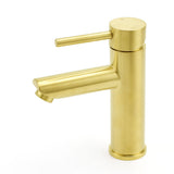 Shower Heads & Screens: Brushed Gold 7.5L/min Kitchen Laundry Round Basin Mixer Vanity Sink Faucet Tap