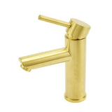 Shower Heads & Screens: Brushed Gold 7.5L/min Kitchen Laundry Round Basin Mixer Vanity Sink Faucet Tap