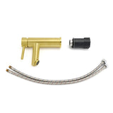 Shower Heads & Screens: Brushed Gold 7.5L/min Kitchen Laundry Round Basin Mixer Vanity Sink Faucet Tap