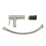 Shower Heads & Screens: WELS Kitchen Laundry Round Basin Mixer Vanity Sink Faucet Tap Nickel Brushed Set