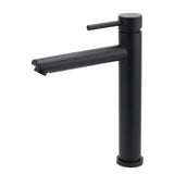 Shower Heads & Screens: WELS Matt Black Round Tall Basin Mixer Vanity Bathroon Sink Tap Laundry Faucet