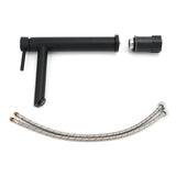 Shower Heads & Screens: WELS Matt Black Round Tall Basin Mixer Vanity Bathroon Sink Tap Laundry Faucet