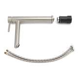 Shower Heads & Screens: WELS Bathroom Laundry Round Basin Mixer Vanity Sink Faucet Tap Silver Brushed