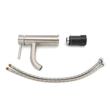 Shower Heads & Screens: Brushed Nickel Round Curve Kitchen Laundry Basin Mixer Vanity Counter Top Faucet