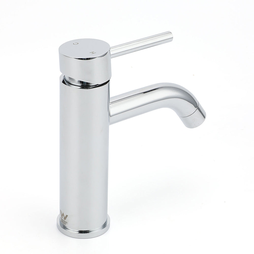 WELS Round Curve Kitchen Laundry Short Basin Mixer Vanity, Chrome