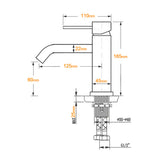 Shower Heads & Screens: WELS Round Curve Kitchen Laundry Short Basin Mixer Vanity Sink Faucet Tap Chrome