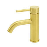 Shower Heads & Screens: WELS Brushed Gold Kitchen Laundry Round Basin Mixer Vanity Sink Faucet Tapware