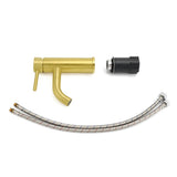 Shower Heads & Screens: WELS Brushed Gold Kitchen Laundry Round Basin Mixer Vanity Sink Faucet Tapware