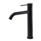 Shower Heads & Screens: Matt Black Tall Laundry Round Curve Spout Basin Mixer Vanity Sink Faucet Tapware