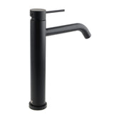 Shower Heads & Screens: Matt Black Tall Laundry Round Curve Spout Basin Mixer Vanity Sink Faucet Tapware