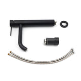 Shower Heads & Screens: Matt Black Tall Laundry Round Curve Spout Basin Mixer Vanity Sink Faucet Tapware
