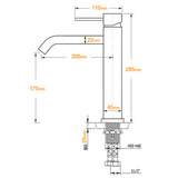 Shower Heads & Screens: Matt Black Tall Laundry Round Curve Spout Basin Mixer Vanity Sink Faucet Tapware