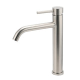 Brushed Nickel Tall Kitchen Laundry Basin Mixer Vanity Curve Sink Faucet Tap Set