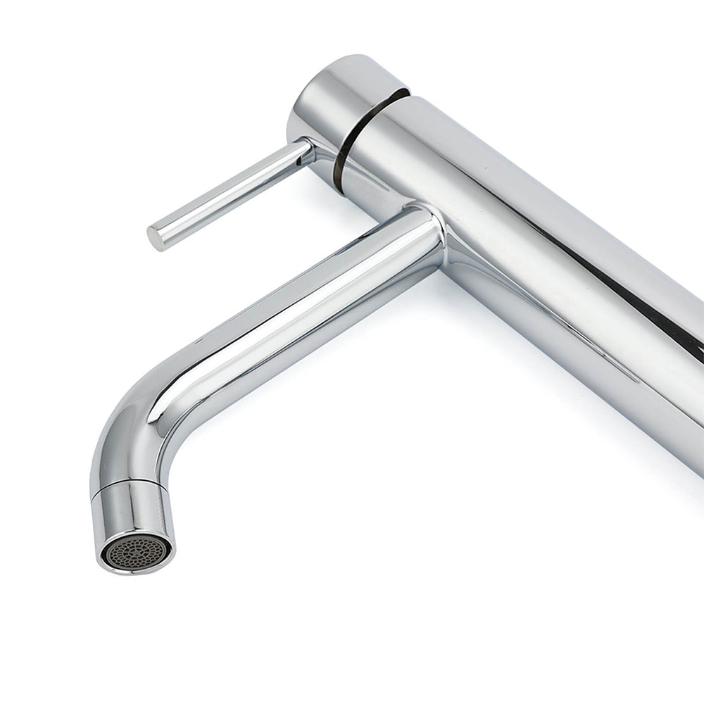 Shower Heads & Screens: WELS Chrome Tall Basin Kitchen Laundry Mixer Vanity Sink Faucet Tap Curve Outlet