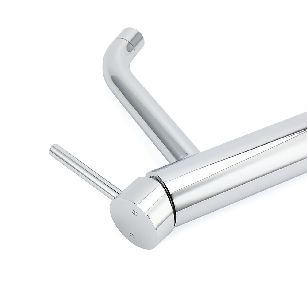 Shower Heads & Screens: WELS Chrome Tall Basin Kitchen Laundry Mixer Vanity Sink Faucet Tap Curve Outlet